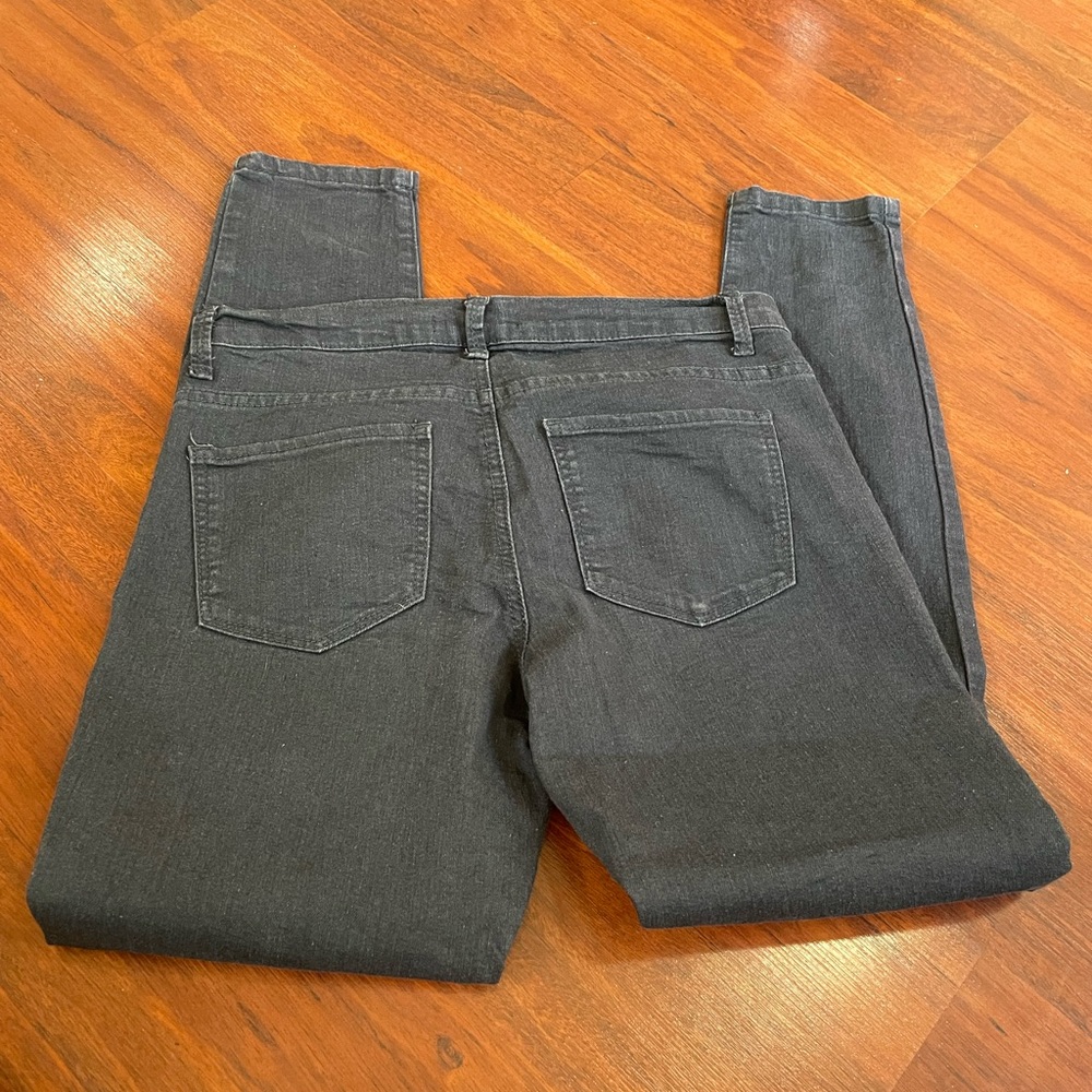 Forever 21 lightweight jeans jeggings size 6 spandex black  ankle skinny cropped - Picture 5 of 9